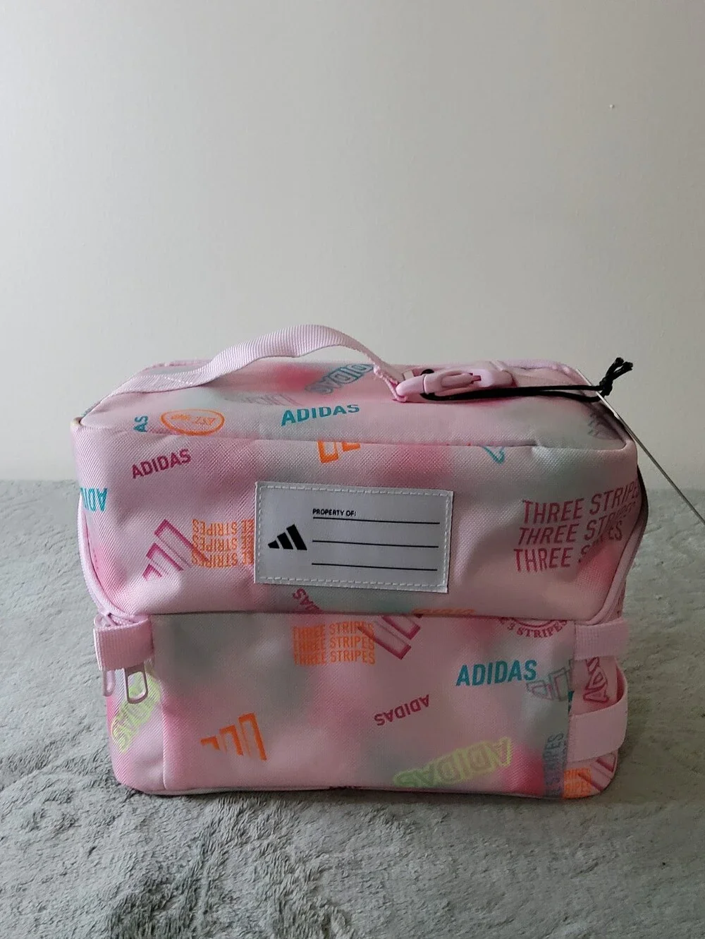* Adidas Girl's Affiliate Logo School Collegiate Office Lunch Bag Pink/White